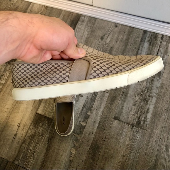 VINCE Reptile gray snake python slip on casual shoes size 7.5 - Picture 11 of 14